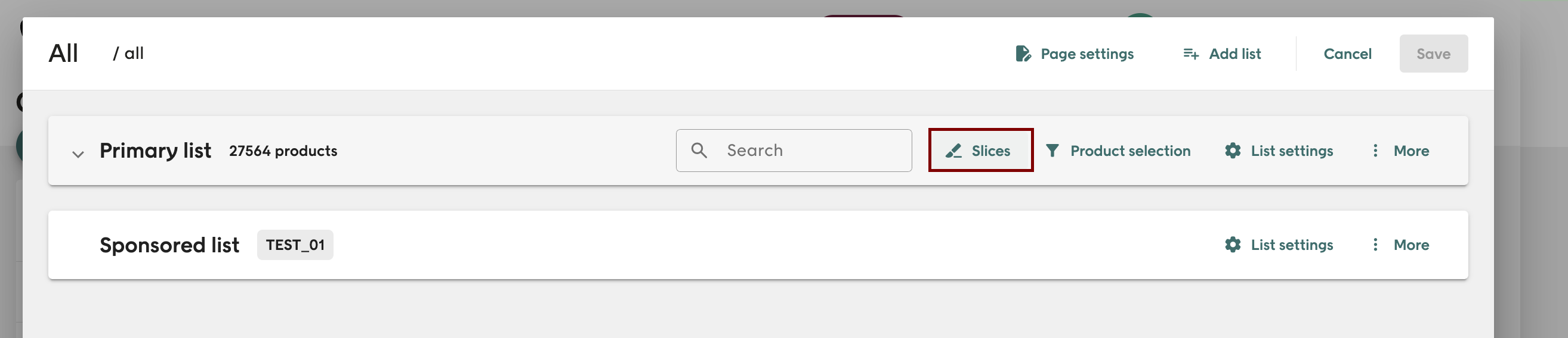 sponsored slices screenshot