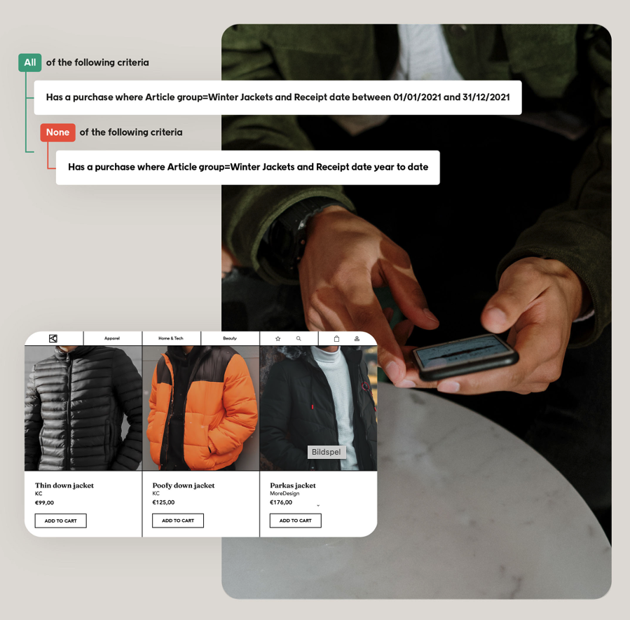 Personalize listings screenshot