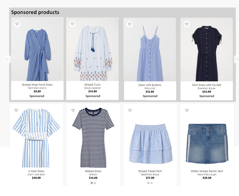 Sponsored products in retail media in Elevate