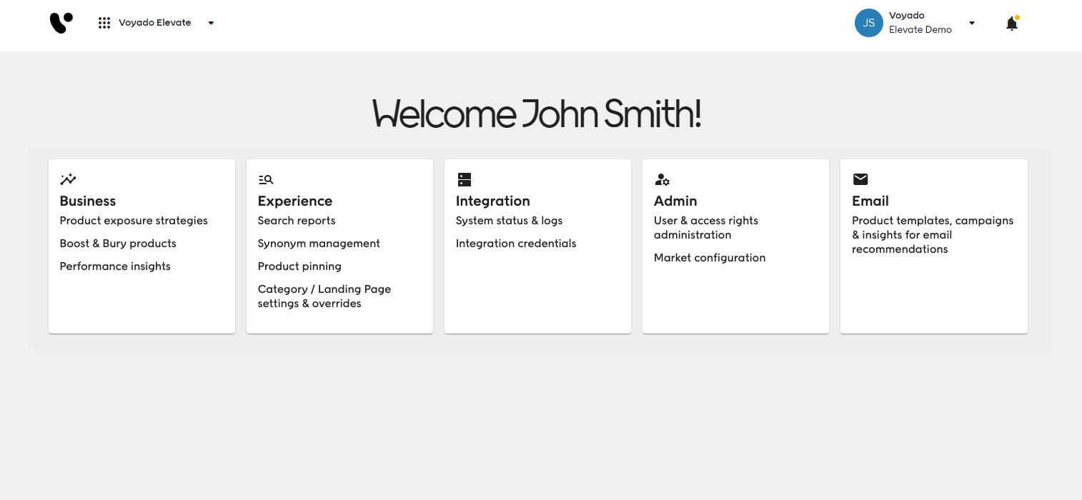 Elevate workspace login screen