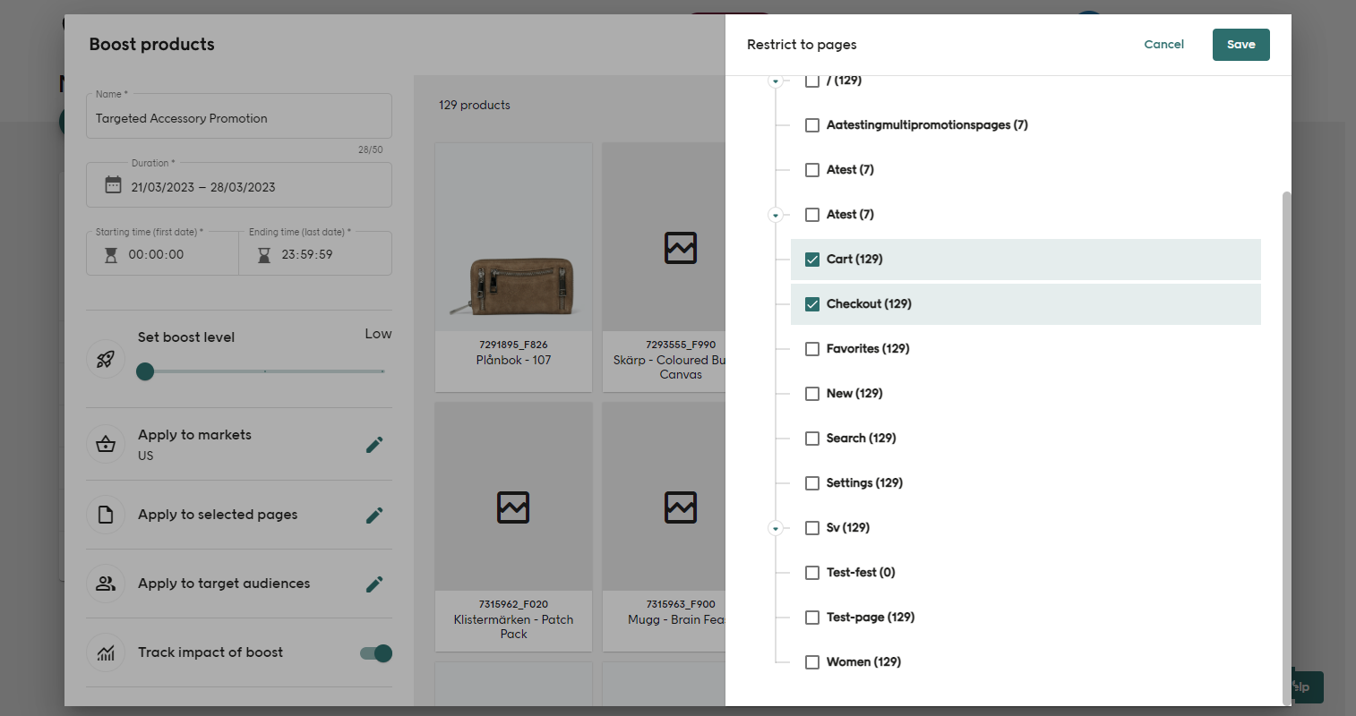Boost restricting view in Elevate screenshot