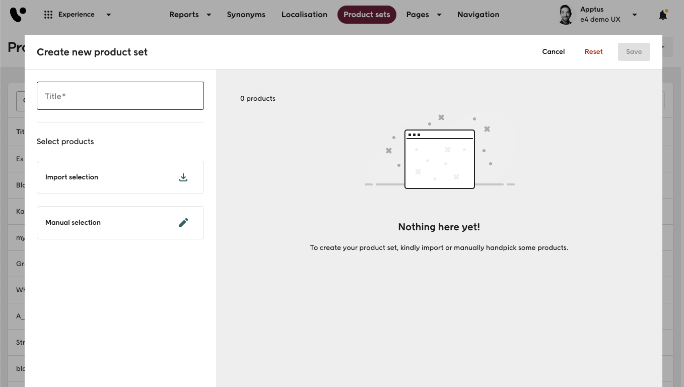 manual selection screenshot