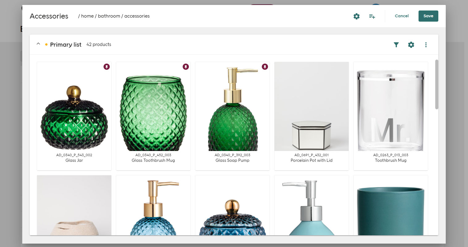 Pinned images in Elevate example screenshot